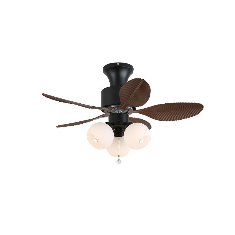 Plafonnier Ventilateur Liora Tropical en Verre