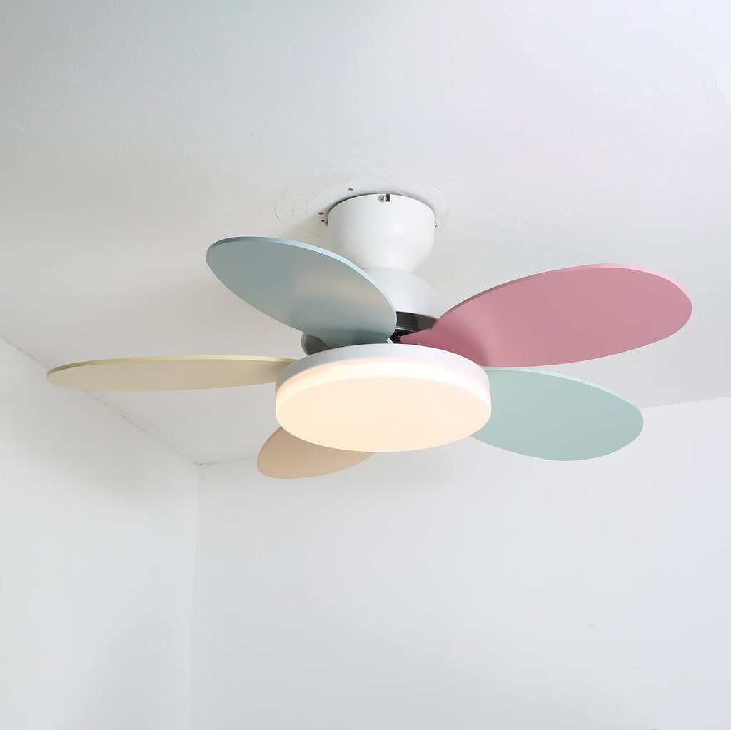 Liora Plafonnier Ventilateur pour Enfants en Verre Coloré