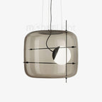 Lune Suspension en Verre Contemporaine