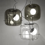 Lune Suspension en Verre Contemporaine