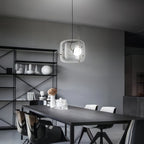 Lune Suspension en Verre Contemporaine