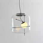Lune Suspension en Verre Contemporaine