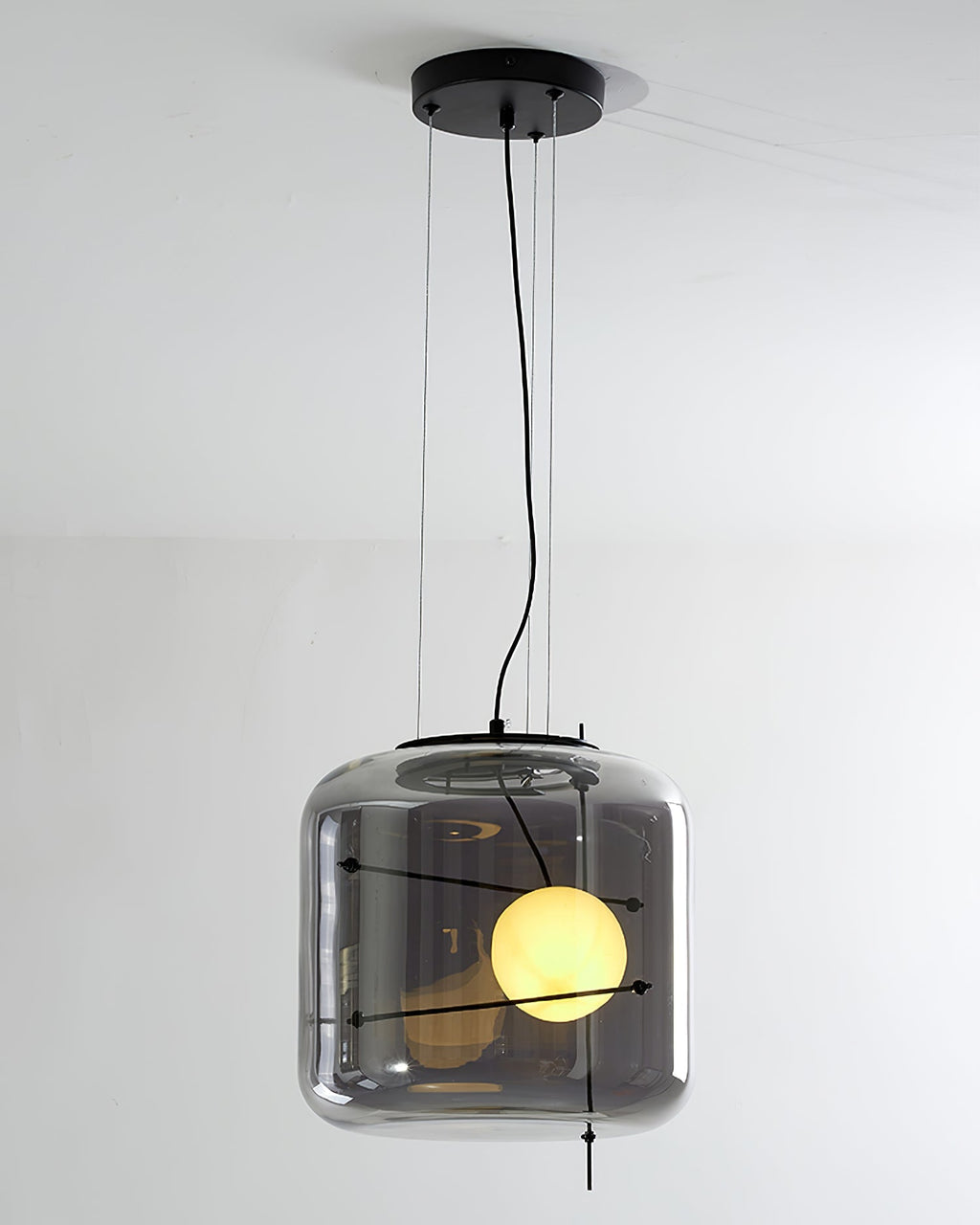 Lune Suspension en Verre Contemporaine