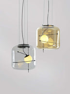 Lune Suspension en Verre Contemporaine
