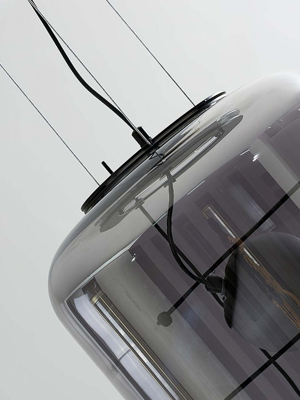 Lune Suspension en Verre Contemporaine