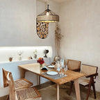 Alshaan Lampe Suspension Exquise en Corde de Chanvre Rétro