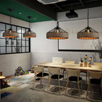 Alshaan Lampe Suspension Exquise en Corde de Chanvre Rétro