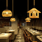 Alshaan Lampe Suspension Exquise en Corde de Chanvre Rétro