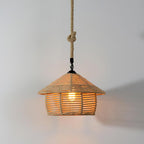 Alshaan Lampe Suspension Exquise en Corde de Chanvre Rétro