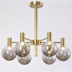 Lustra Lustre Globe En Verre Cadre Doré Moderne