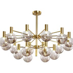Lustra Lustre Globe En Verre Cadre Doré Moderne