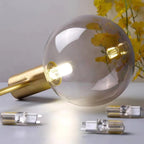 Lustra Lustre Globe En Verre Cadre Doré Moderne