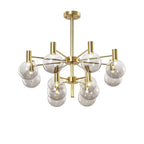 Lustra Lustre Globe En Verre Cadre Doré Moderne