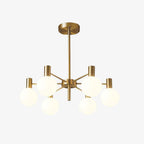 Lustra Lustre Globe En Verre Cadre Doré Moderne