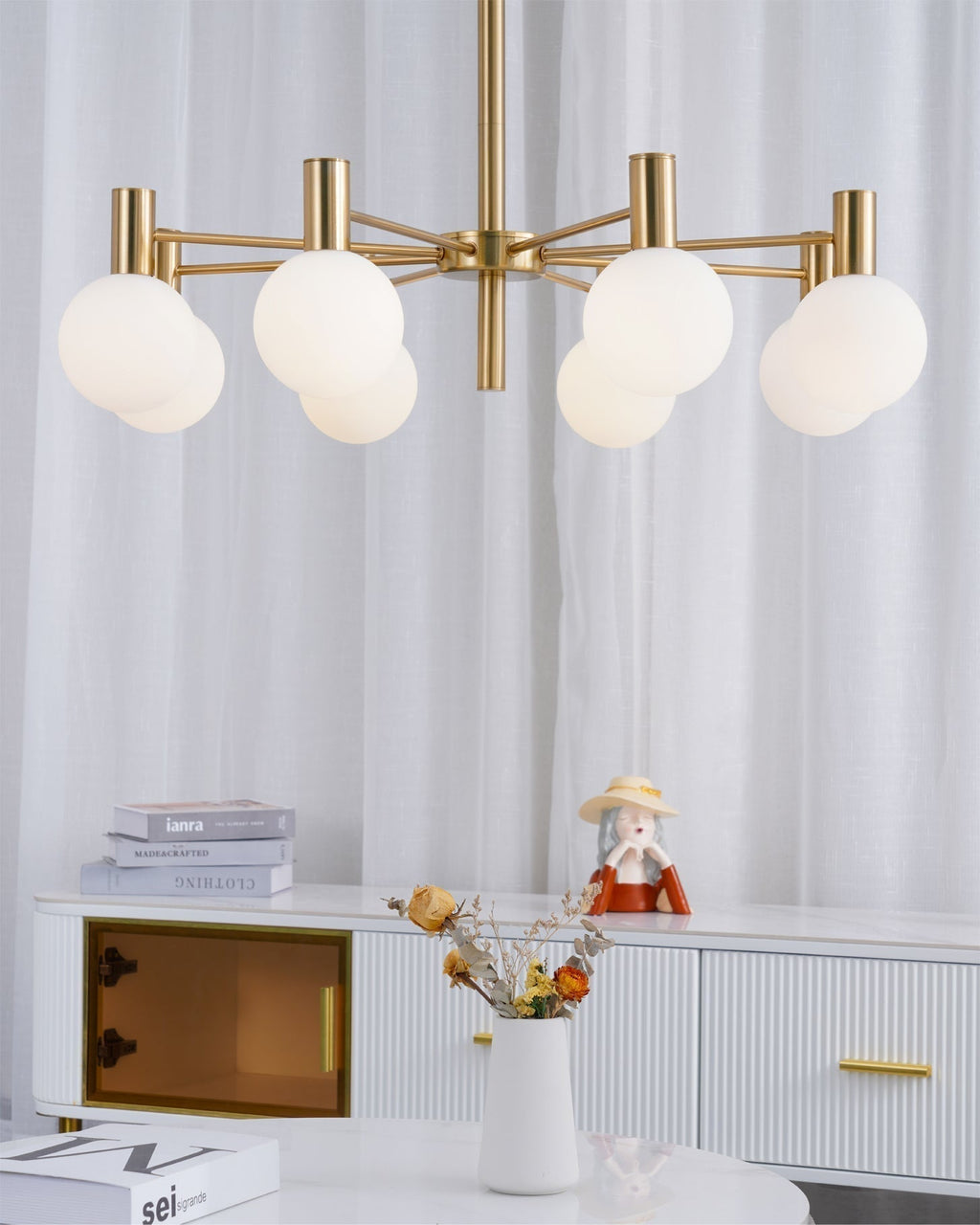 Lustra Lustre Globe En Verre Cadre Doré Moderne