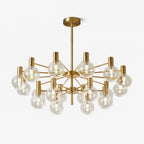 Lustra Lustre Globe En Verre Cadre Doré Moderne