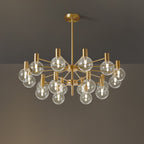 Lustra Lustre Globe En Verre Cadre Doré Moderne