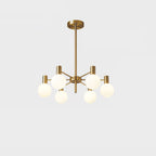 Lustra Lustre Globe En Verre Cadre Doré Moderne