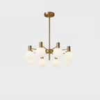 Lustra Lustre Globe En Verre Cadre Doré Moderne