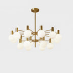 Lustra Lustre Globe En Verre Cadre Doré Moderne