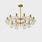 Lustra Lustre Globe En Verre Cadre Doré Moderne