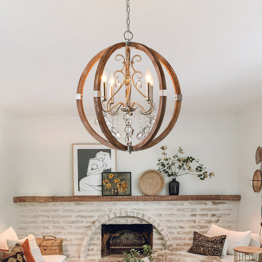 Suspension en bois et métal Oltheyra, élégance premium