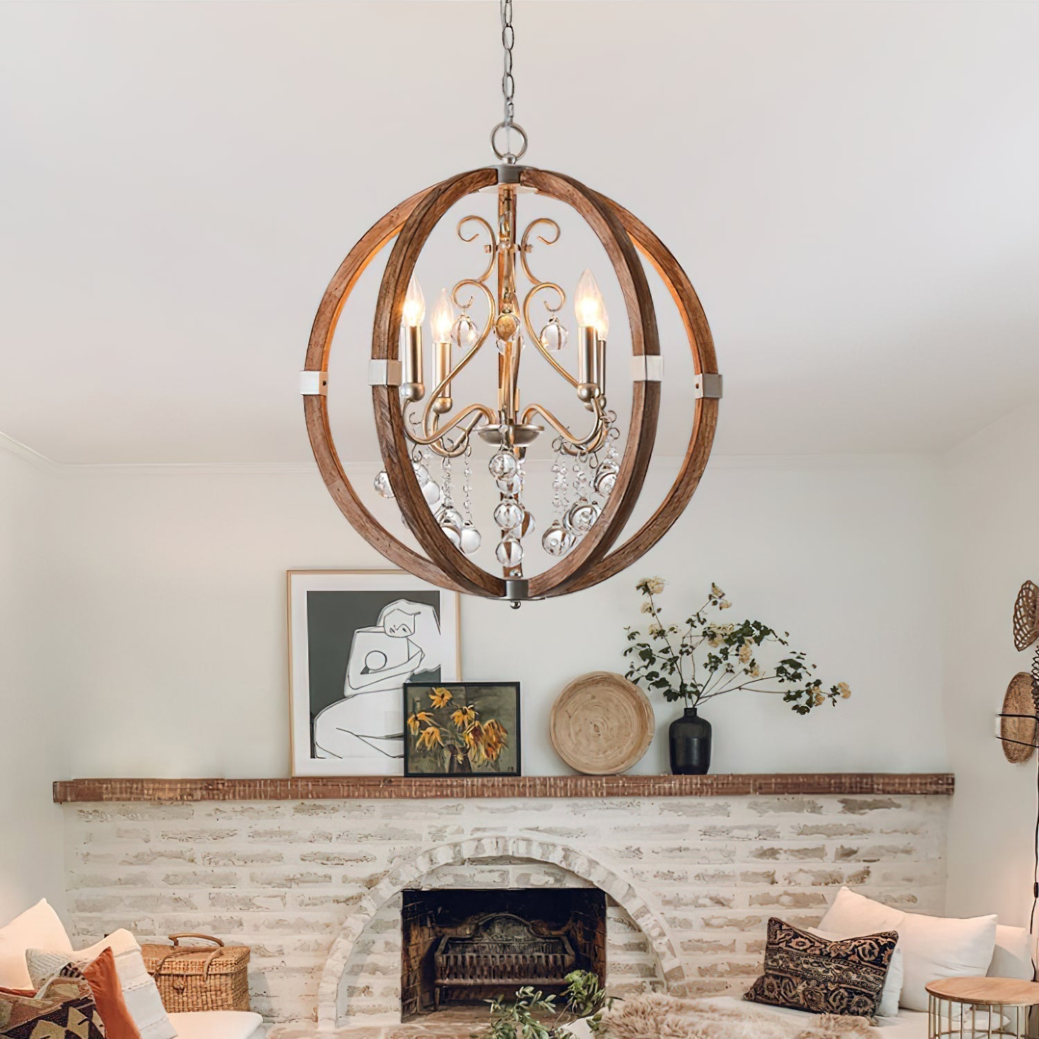 Suspension en bois et métal Oltheyra, élégance premium