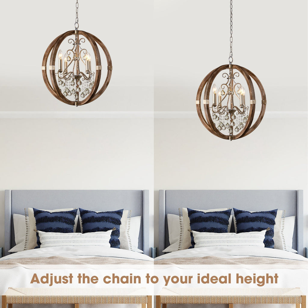 Suspension en bois et métal Oltheyra, élégance premium