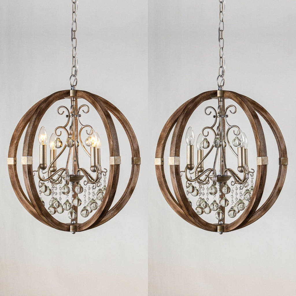 Suspension en bois et métal Oltheyra, élégance premium