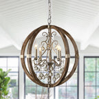 Suspension en bois et métal Oltheyra, élégance premium