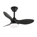 Plafonnier Ventilateur Arden Minimaliste en Bois Noir