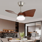 Plafonnier Ventilateur Arden Minimaliste en Bois Noir
