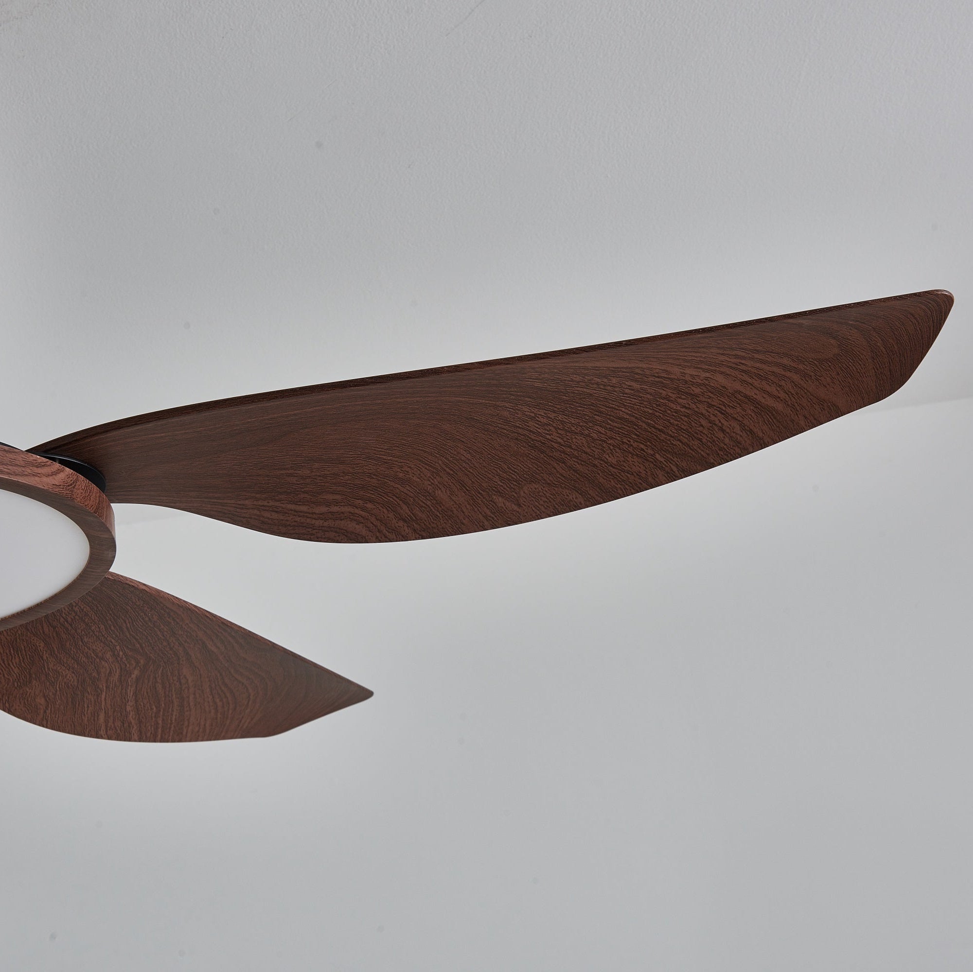 Aurelia Plafonnier Ventilateur Moderne Marron Effet Bois et Laiton