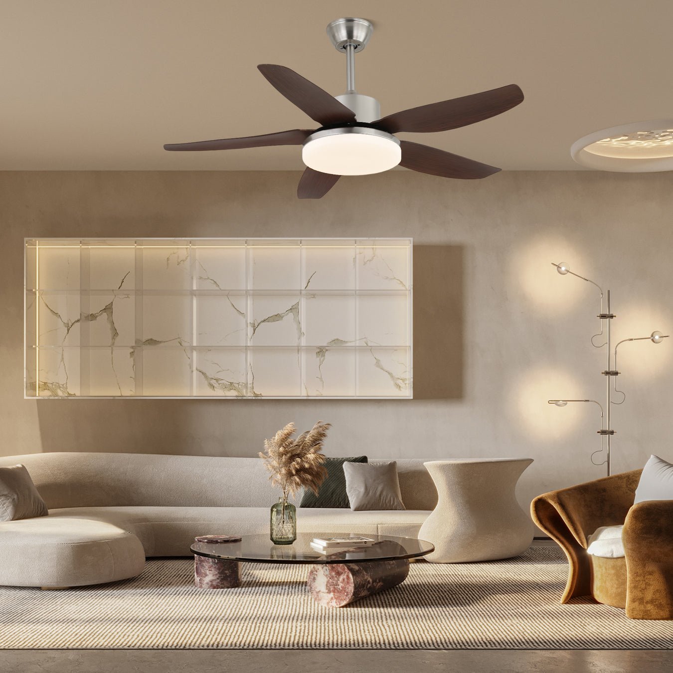 Ventilateur de Plafond Eland en Bois avec Lumière
