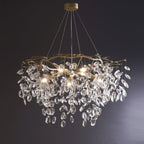 Lustra Lustre Cristal Branche Or LED