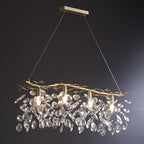 Lustra Lustre Cristal Branche Or LED