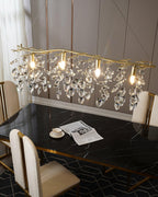 Lustra Lustre Cristal Branche Or LED