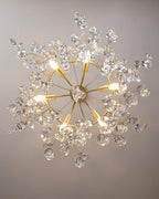 Lustra Lustre Cristal Branche Or LED