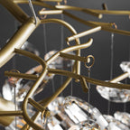 Lustra Lustre Cristal Branche Or LED
