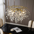 Lustra Lustre Cristal Branche Or LED