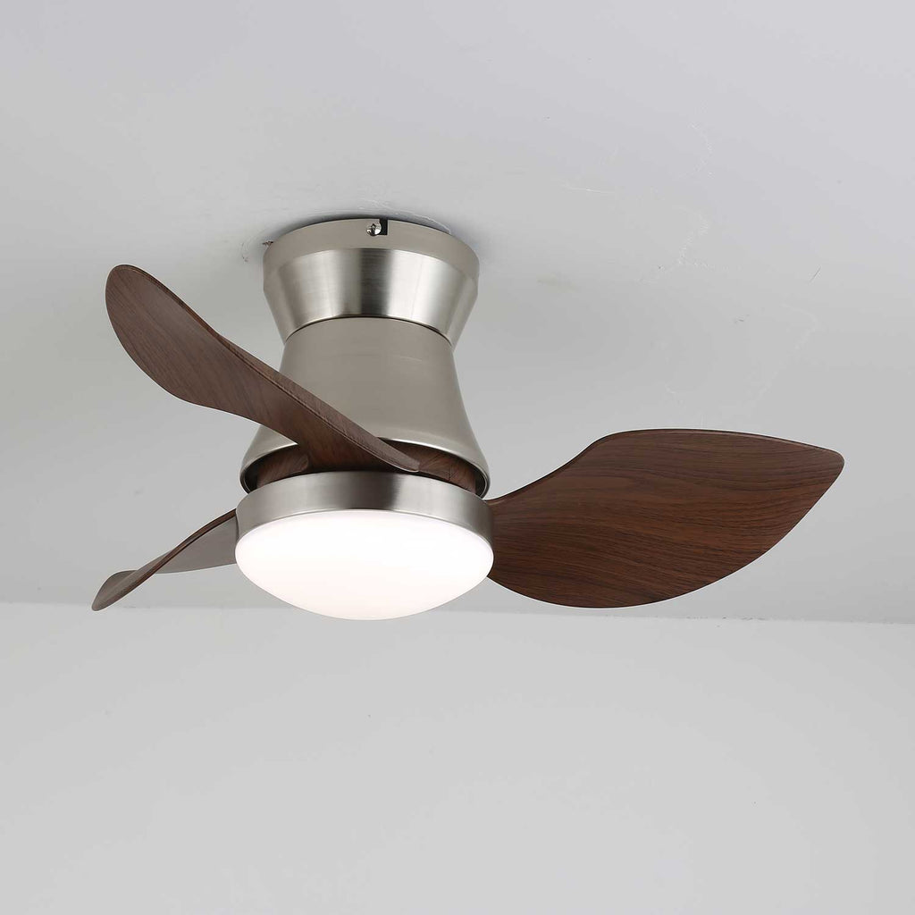 Ventilateur de plafond moderne en bois Airlume avec lumière