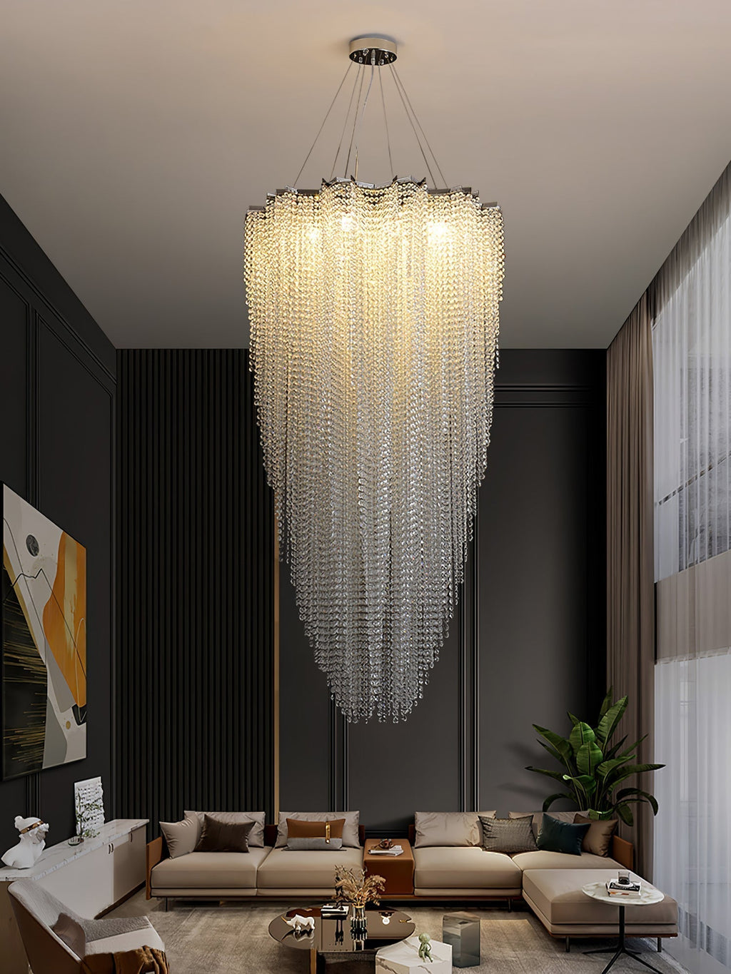 Zashayra Crystal Column Lustre