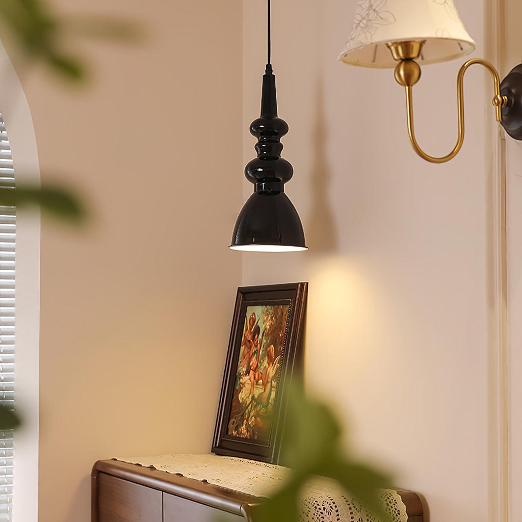 Aurvaror Nordic Art Noir Suspension Lumière