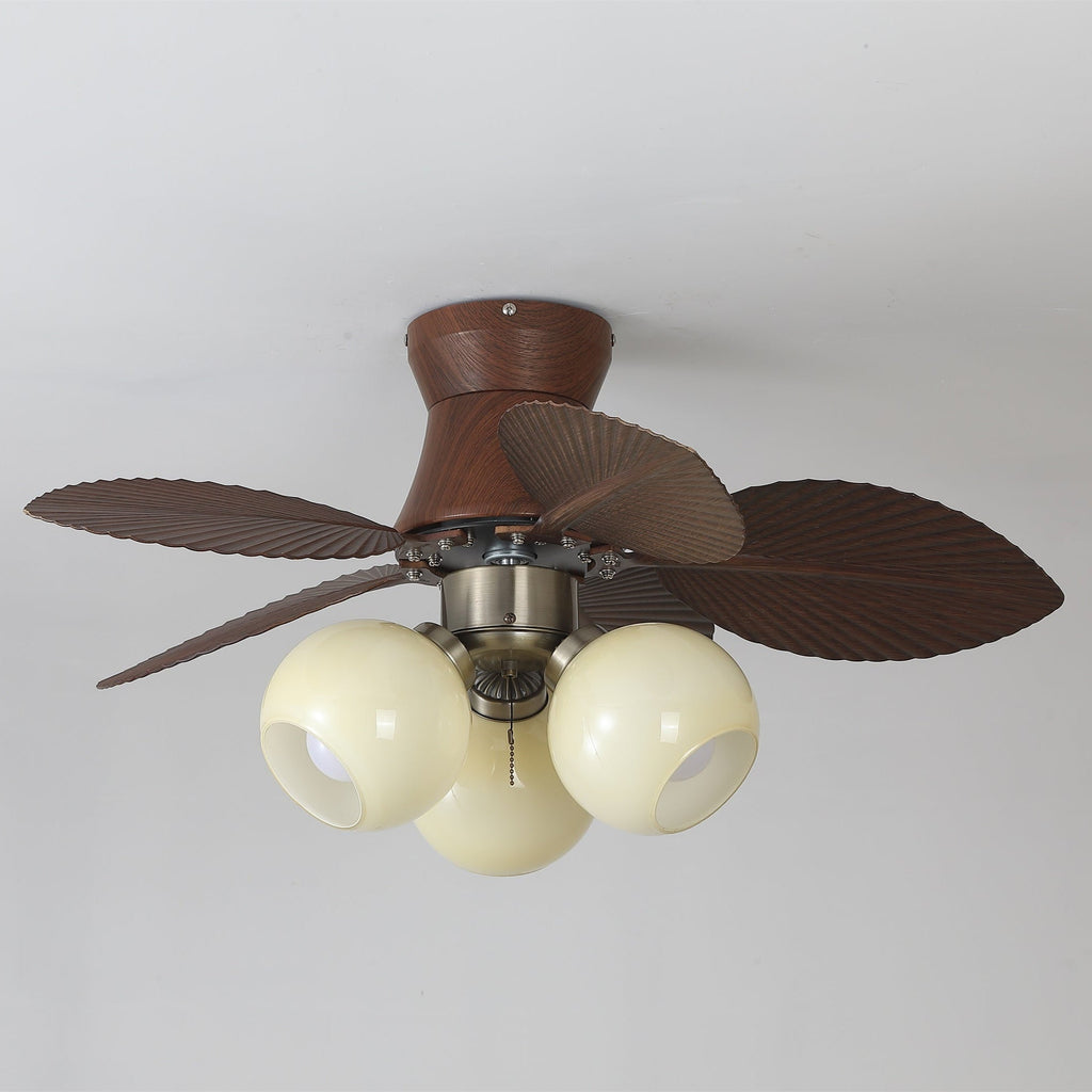 Plafonnier Ventilateur Walden Chêne avec Lumière