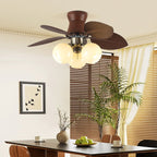 Plafonnier Ventilateur Walden Chêne avec Lumière