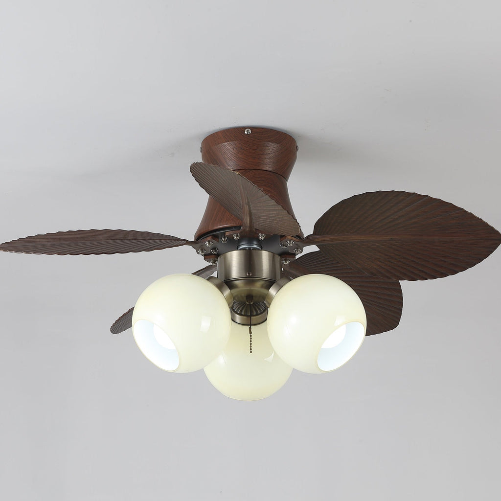 Plafonnier Ventilateur Walden Chêne avec Lumière