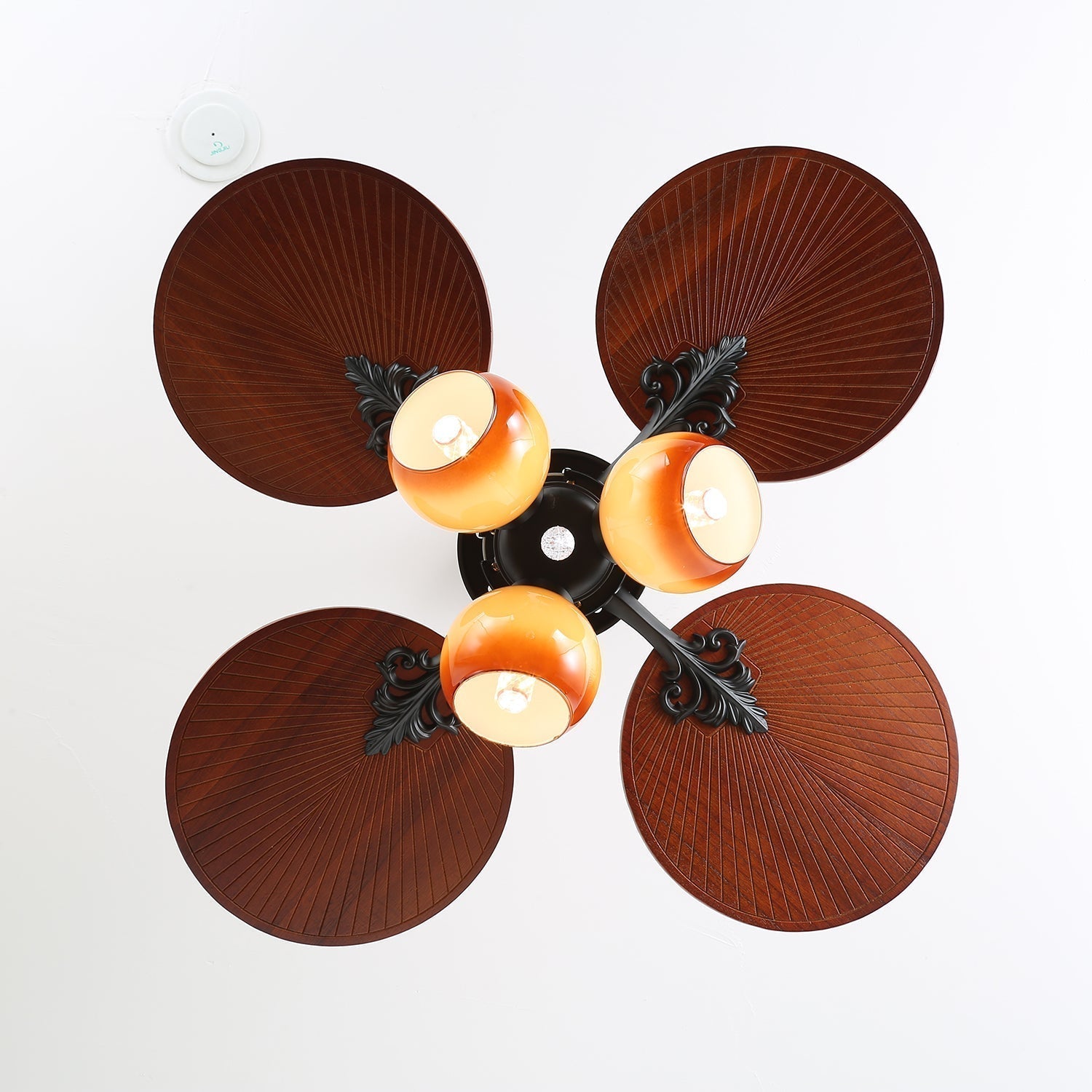 Ventilateur de plafond Solara Tropical en verre avec lumière