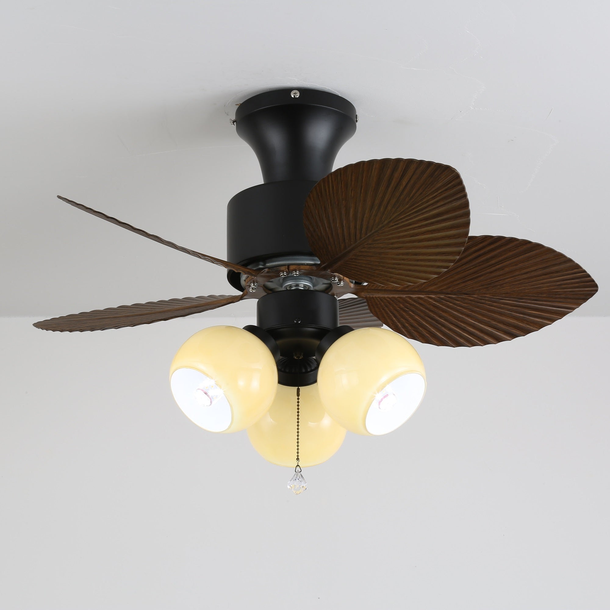 Marvella Plafonnier Ventilateur Vintage en Bois