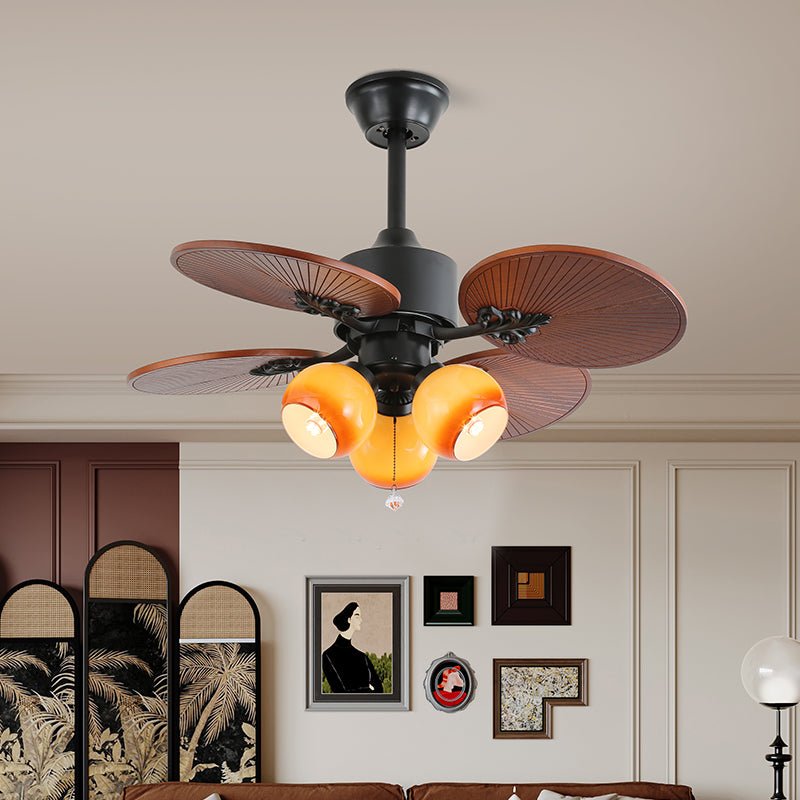 Ventilateur de plafond Solara Tropical en verre avec lumière