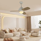 Vevo Plafonnier Ventilateur Minimaliste en Bois Blanc